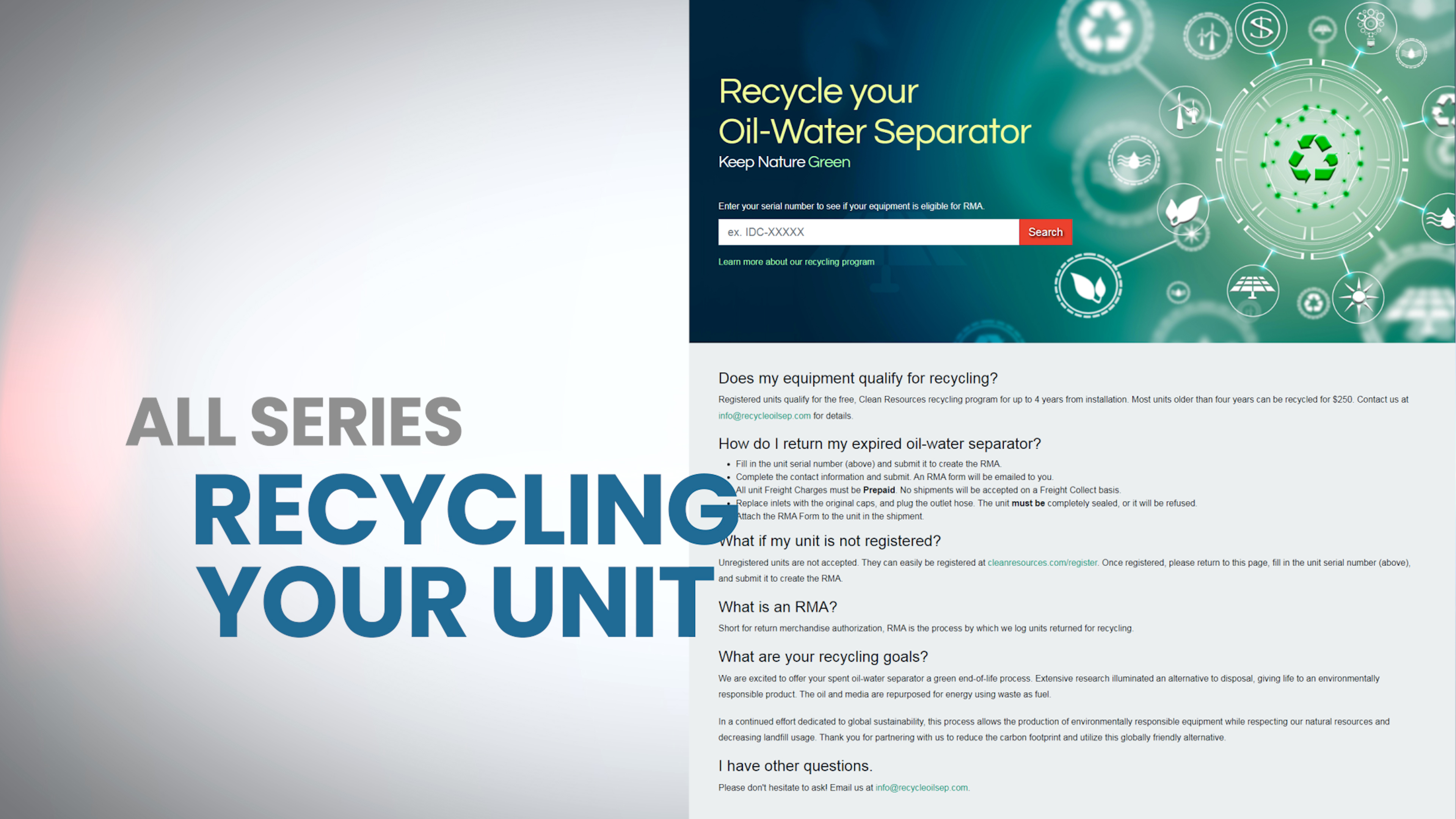 Recycling Your Unit