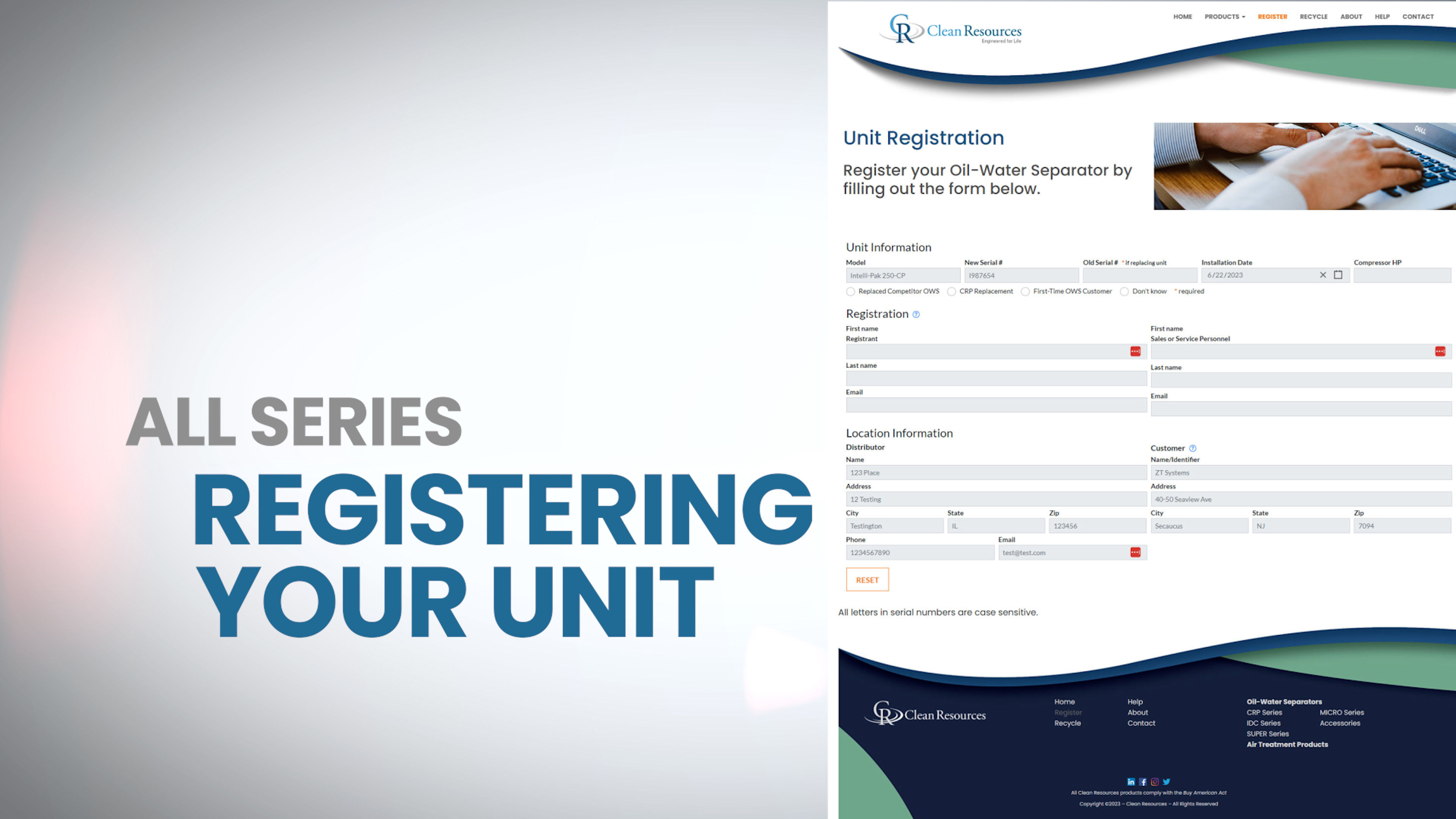 Registering Your Unit