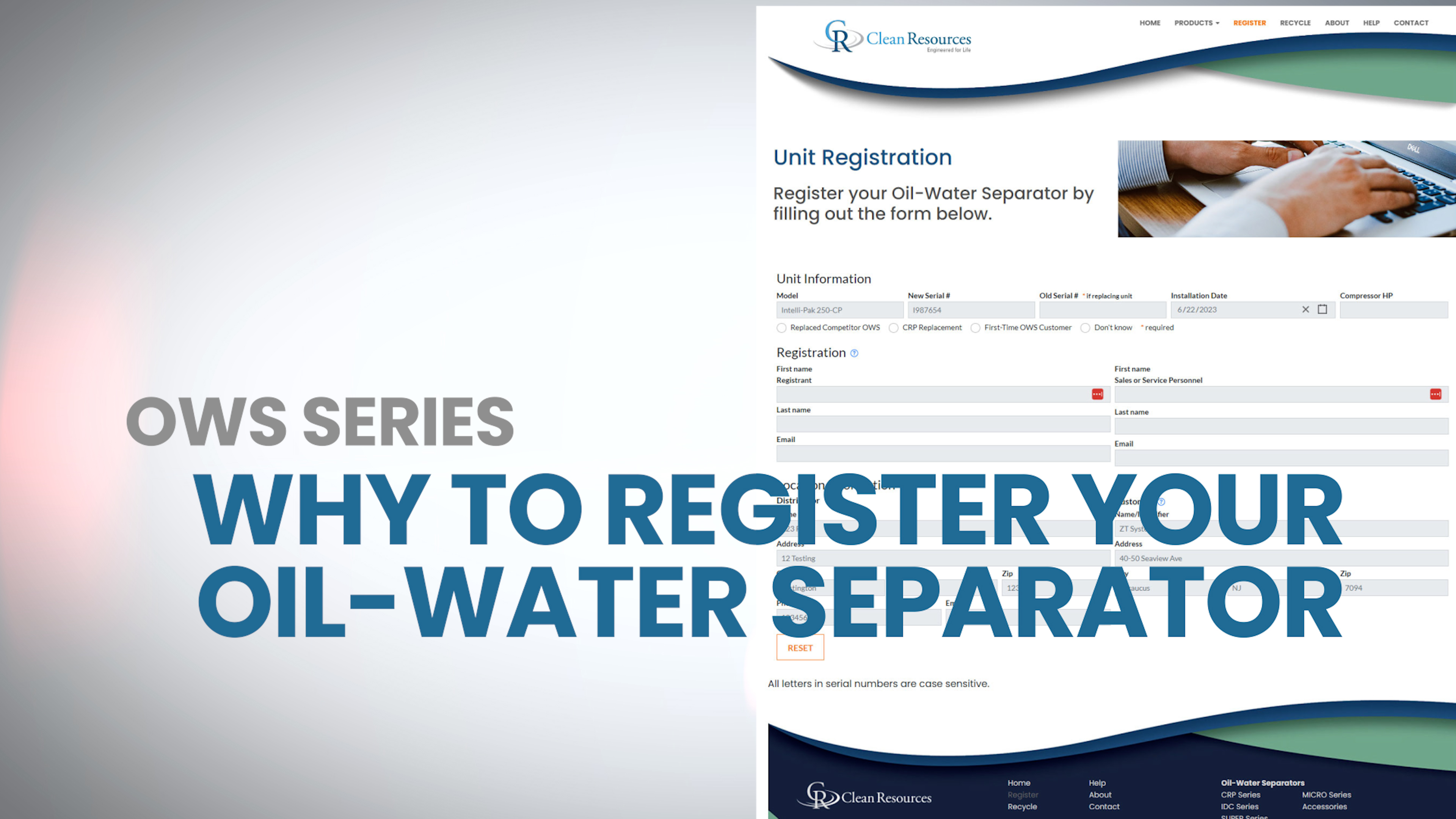 Why should you register your oil-water separator